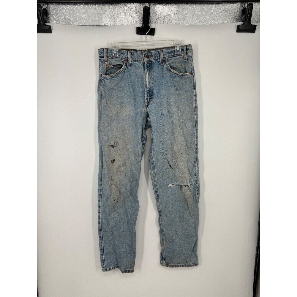 Vintage Levi's 550 Orange Tab Jeans‎ Men's Size 33x32 Relaxed Fit 90s Distressed